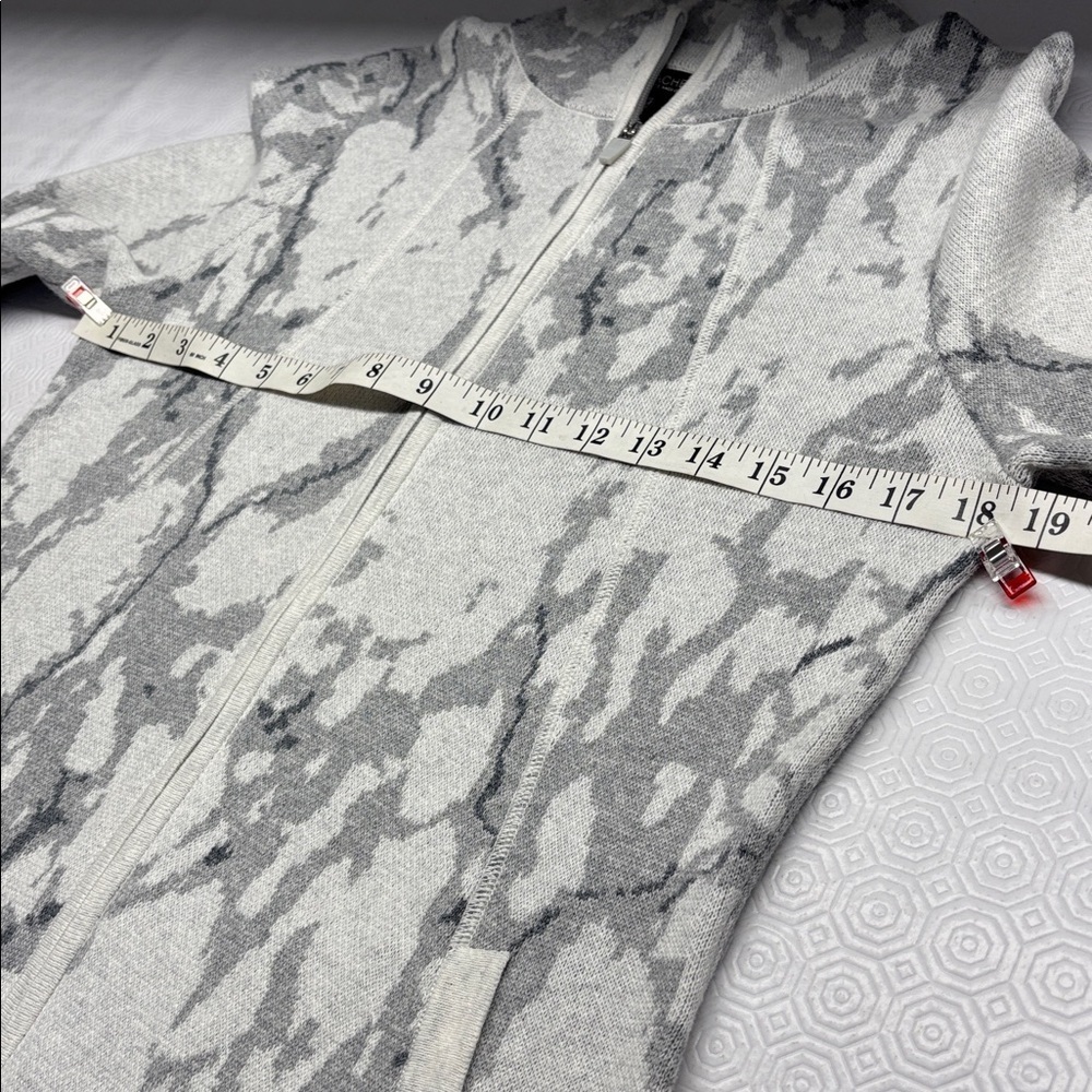 Rachel Zoe Full Zip Sweater Grey Medium - Picture 8 of 10